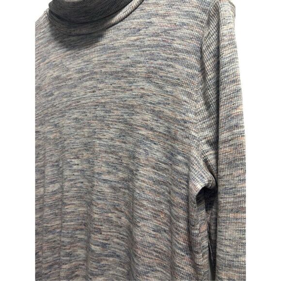 Free People We the Free Stone Cold Ivory Multi Turtleneck Tunic Top SZ.L - Picture 5 of 7